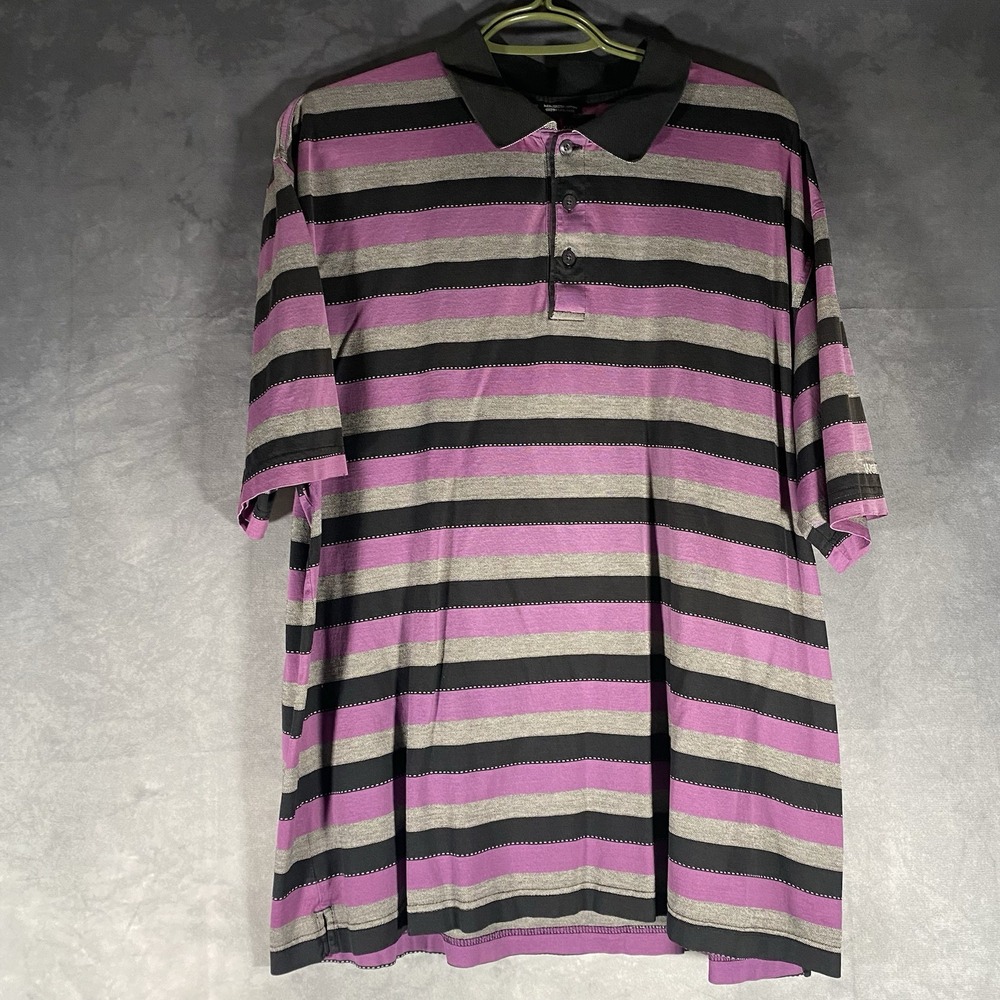 Weir Golf Polo Shirt Mens L Striped Outdoor Business Casual Vacation